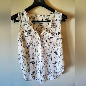 Club Monaco 100% Silk Sleeveless Blouse